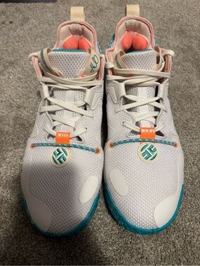 Harden Vol. 6 Adidas white & teal Basketball Shoes